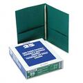 Esselte Pendaflex Paper Twin-Pocket Portfolio Tang Clip Letter 1/2 Capacity Green 25PK 57756